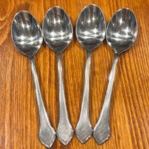 Oneida WM A Rogers Deluxe Tablespoons SUMMER MIST/AUTUMN GLOW Stainless Set Of 4
